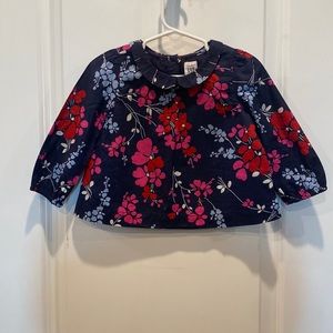 Gap Baby Floral Collar Pleated Top